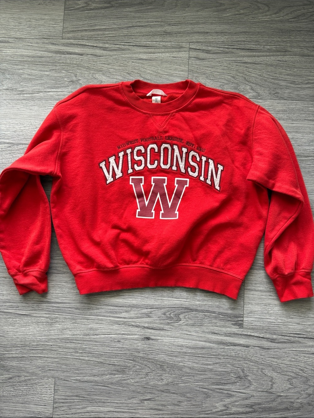 Wisconsin Red Crewneck Sweater - Women's